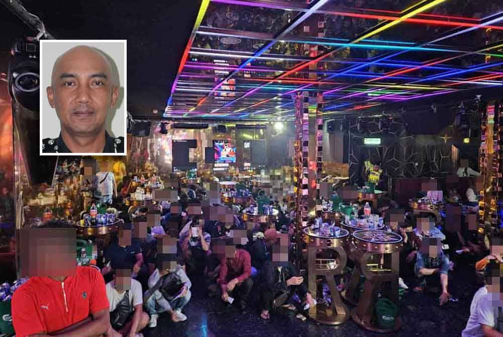 Antara individu yang ditahan dalam operasi di sebuah pusat hiburan pada Ahad. Gambar kecil: Soffian