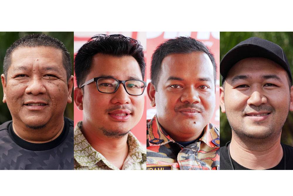 Dari kiri; Nik Justin, Mohd Amin, Mohd Hadhrami dan Kamal.
