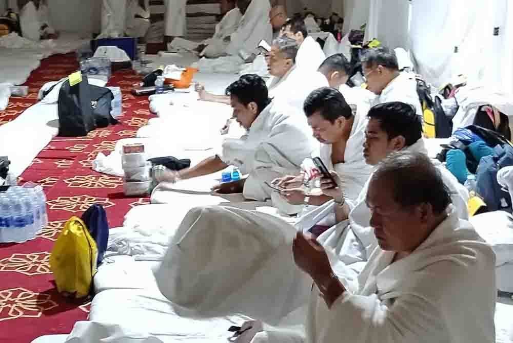 Suasana jemaah haji Malaysia ketika berada di Arafah