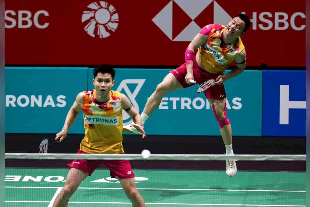 Aaron (kanan) dan Wooi Yik akan menentang pasangan Jepun dalam aksi pusingan kedua Terbuka India di New Delhi pada Khamis. Foto Agensi