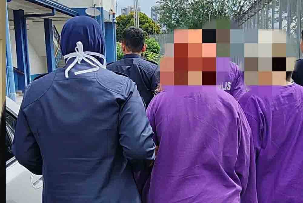 Turut ditahan dua teman wanita suspek bagi membantu siasatan.