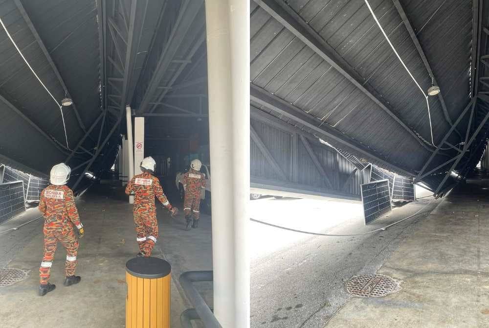 Pasukan bomba melakukan pemantauan bagi memastikan kawasan tersebut selamat dan kes kemudian diserahkan kepada polis untuk tindakan lanjut. Foto Bomba NS