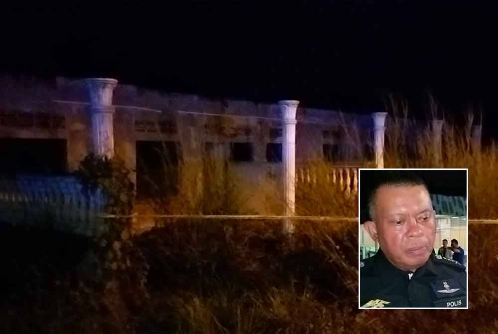 Penemuaan rangka manusia termasuk tengkorak dalam sebuah rumah terbengkalai di Kampung Batu 7, Tongkang Pecah Batu Pahat. Gambar kecil: Kamarul Zaman