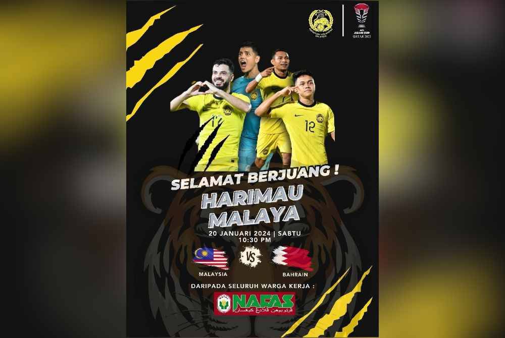Ucapan daripada NAFAS buat skuad Harimau Malaya.
