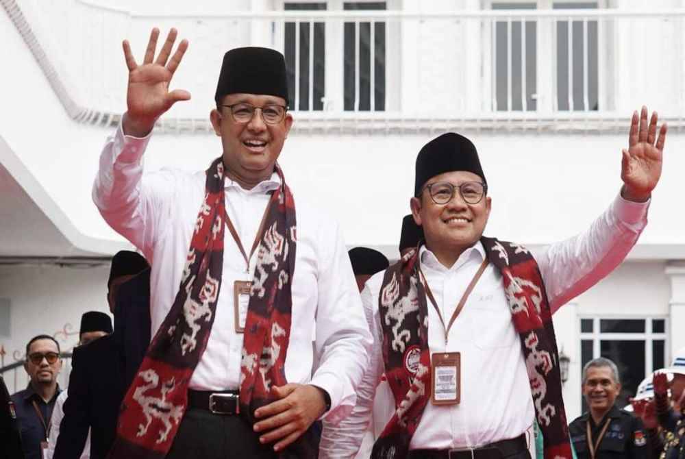 Anies (kiri) dan Cak Imin dianggap sebagai pasukan yang hebat untuk menawan pengundi Jawa dan Muslim.