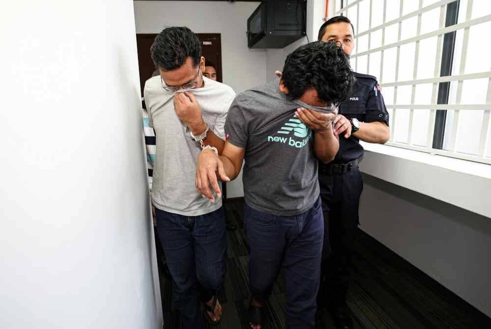 Heidil Iskandar (kiri) dan Mohd Zulkifli didakwa di Mahkamah Sesyen hari ini atas pertuduhan menipu berkaitan projek perlombongan dan usahasama menggunakan nama MB Inc) masing-masing pada 2022 dan tahun lalu. Foto Bernama