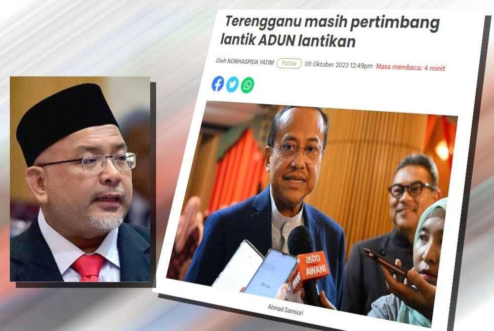 Pada Oktober tahun lalu Kerajaan Terengganu menyatakan masih mempertimbangkan untuk melantik ADUN lantikan yang akan berperanan sebagai semak dan imbang dalam pentadbiran negeri. (Gambar kecil: Wan Sukairi)