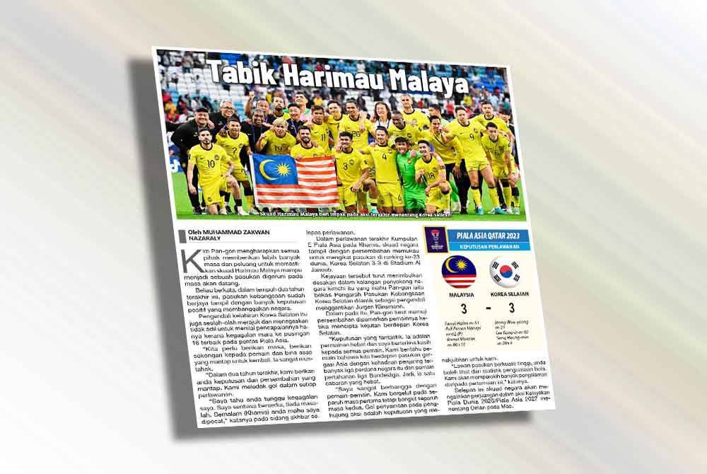 Laporan Sukan Sinar pada Sabtu.