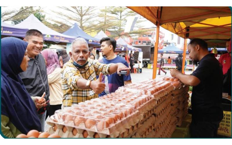 Intervensi pengedaran telur ayam melibatkan sejumlah 43.7 juta biji pada tahun 2023. - FOTO: FAMA MALAYSIA