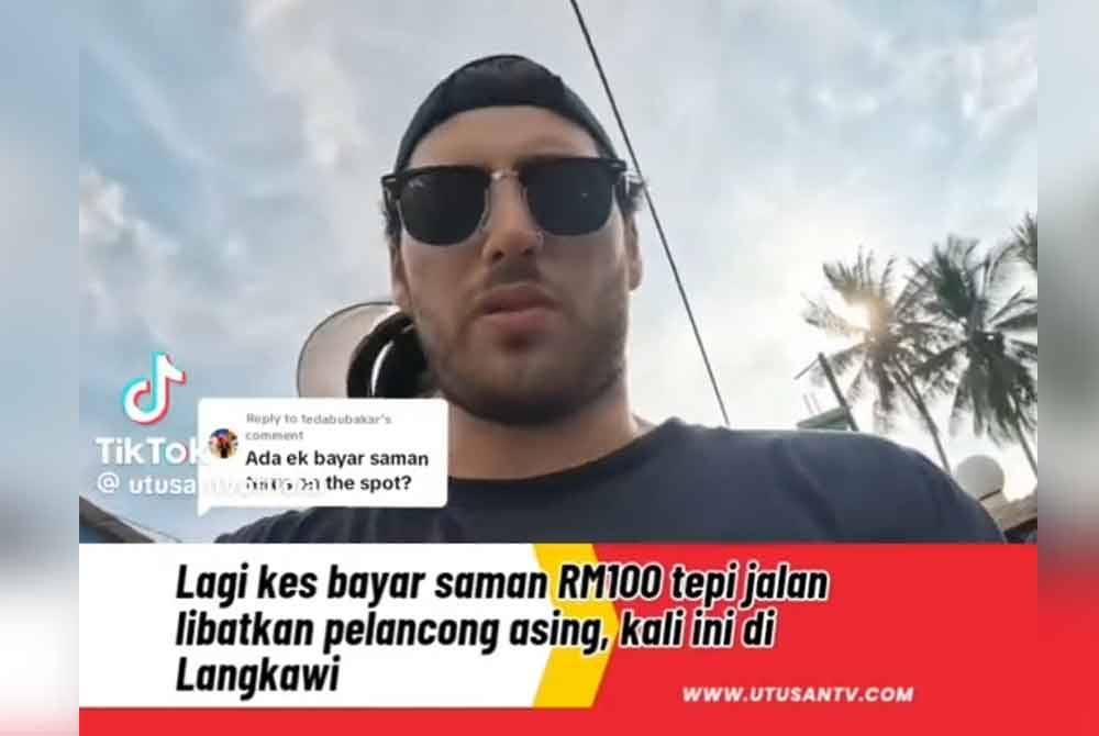 Tangkap layar video yang tular di aplikasi TikTok sejak Isnin.
