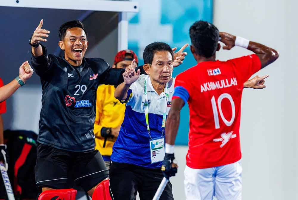 Akhimullah antara pencetak gol negara dalam perlawanan tersebut. Foto International Hockey Federation (FIH).