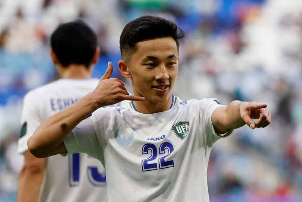 Pemain sayap berusia 20 tahun, Abbosbek Fayzullaev menjadi antara sandaran Uzbekistan apabila berdepan Qatar Sabtu ini. Foto Agensi
