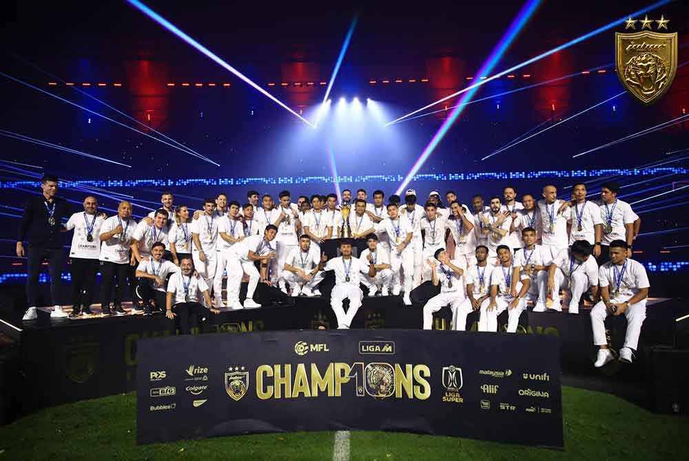 JDT mengekalkan penguasaan saingan Liga Super buat kali ke-10 berturut-turut. Foto Southern Tigers