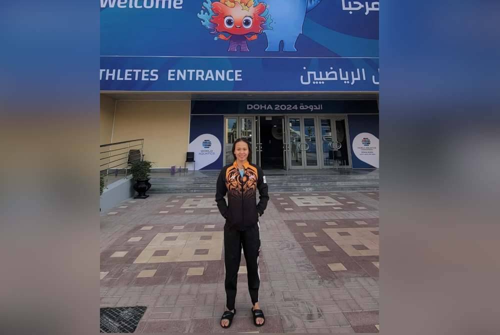 Pandelela dalam misi memburu tiket Sukan Olimpik Paris dalam Kejohanan Akuatik Dunia di Qatar pada Selasa. Foto FB Pandelela Rinong