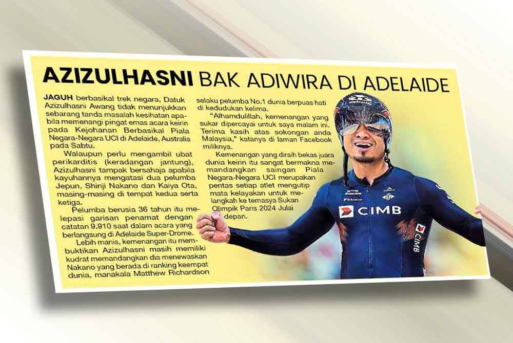 Laporan Sukan Sinar pada 4 Februari.