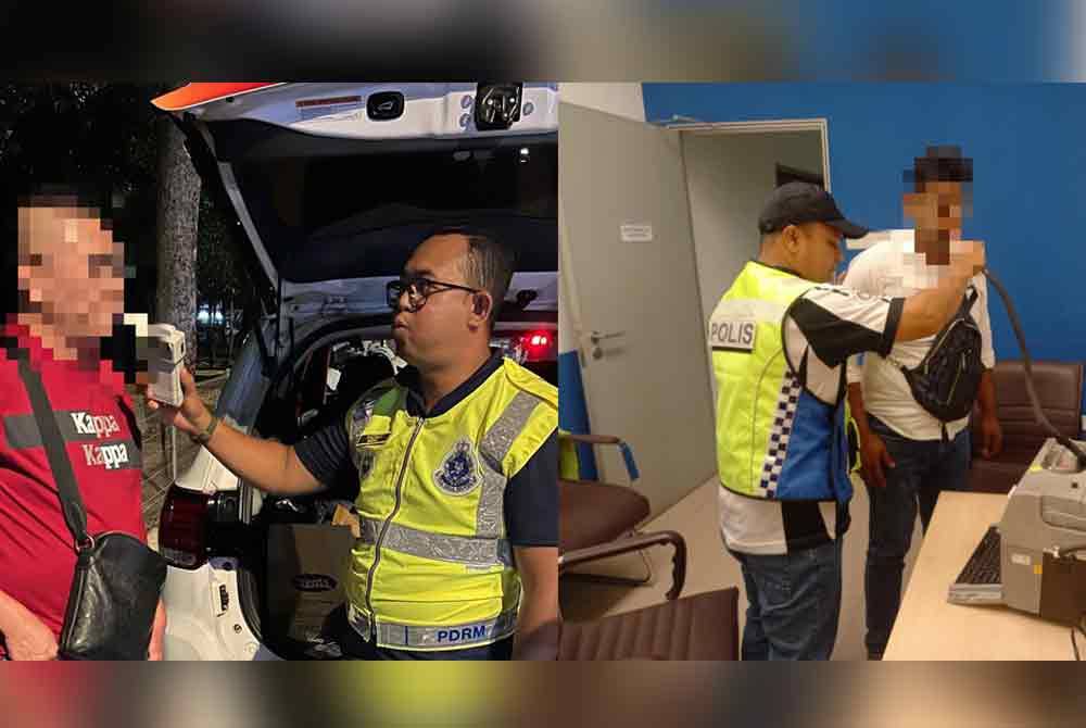 Seorang pemandu yang diperiksa semasa Op Mabuk di Pandan Indah, Ampang pada Sabtu. 