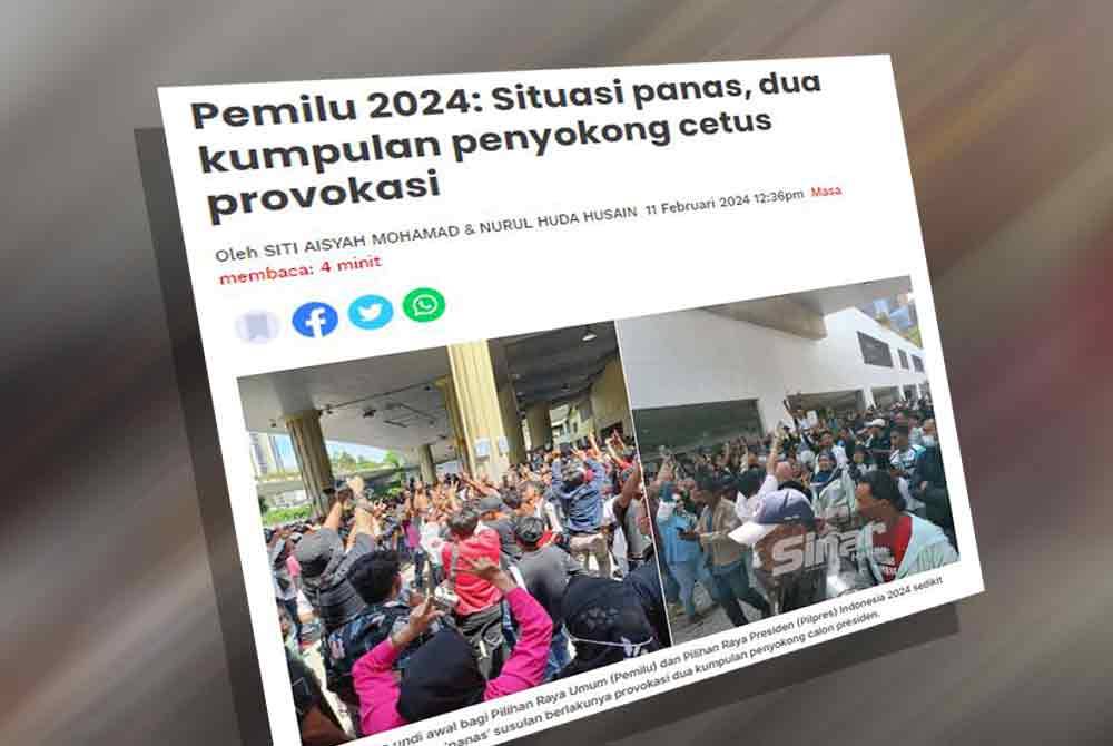 Proses undi awal bagi Pilihan Raya Umum (Pemilu) dan Pilihan Raya Presiden (Pilpres) Indonesia 2024 sedikit ‘panas’ susulan berlakunya provokasi dua kumpulan penyokong calon presiden.