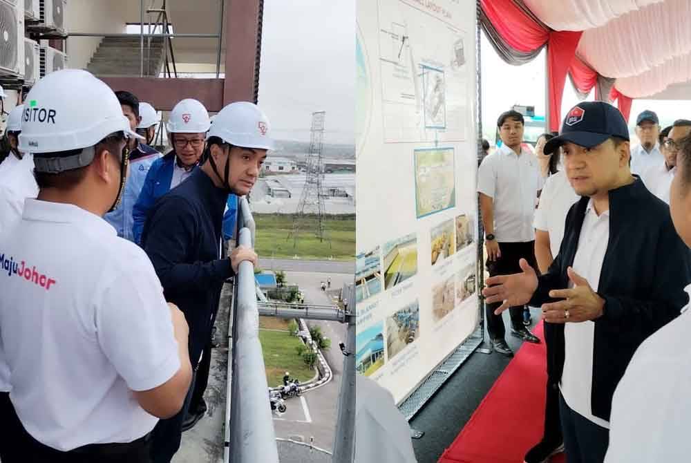 Onn Hafiz meninjau keadaan di PMU Kota Masai. Onn Hafiz berkata sesuatu pada lawatan di LRA), Sultan Iskandar pada Isnin.