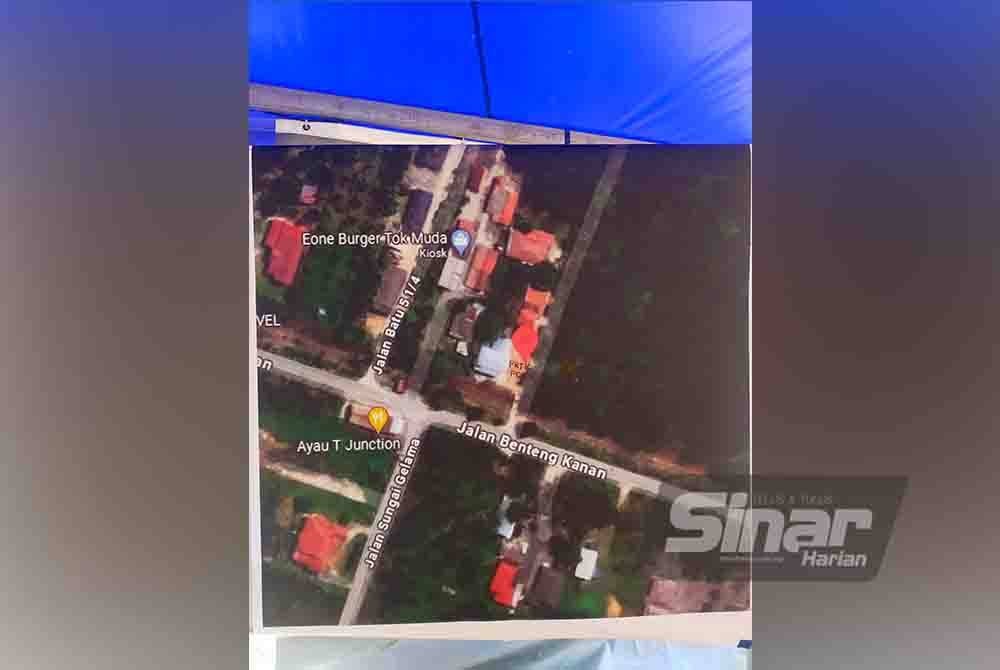 Peta lokasi kejadian pesawat ringan yang terhempas di sebuah kebun kelapa sawit di Kampung Tok Muda, Kapar, Selangor pada Selasa. Foto Sinar Harian - HISYAMUDDIN AYUB