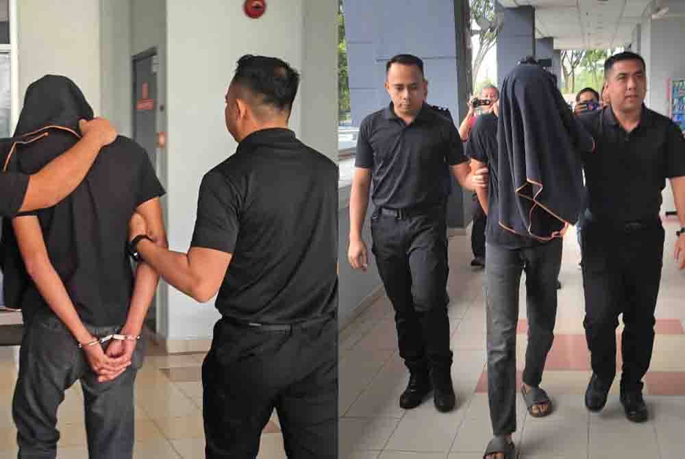 Tertuduh diiring polis ketika hadir ke mahkamah