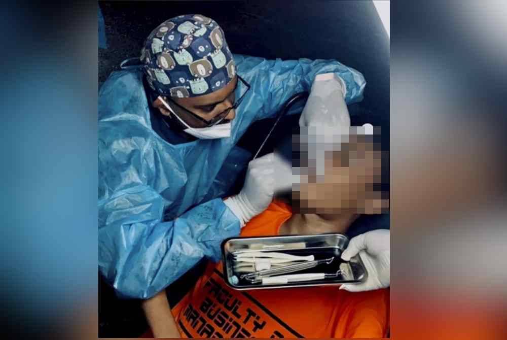 DFTN memberikan rawatan pergigian percuma kepada komuniti jalanan pada Khamis minggu akhir setiap bulan. Foto Bernama