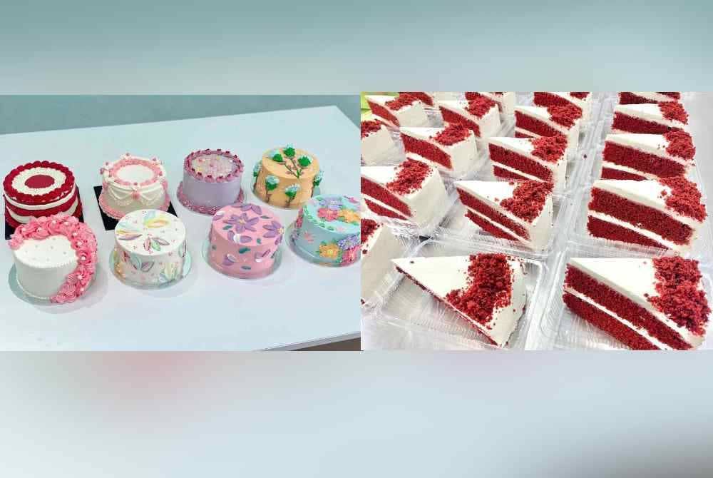 Pelbagai dekorasi kek yang dijual Sarimah