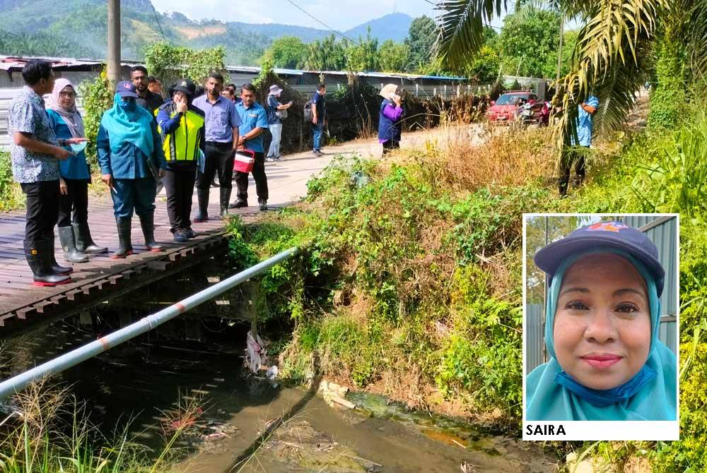 Lawatan turut dilakukan ke tali air yang disyaki mengalirkan sisa kumbahan tanpa kaedah yang betul dari ladang ternakan di Sungai Lembu, Bukit Mertajam, Pulau Pinang.