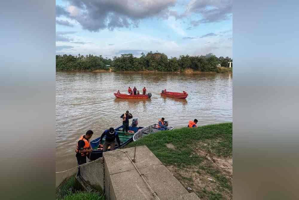 SAR yang dibuat bermula jam 2 petang,Isnin melibatkan pelnagai agensi serta orang awam. Foto Ihsan PDRM