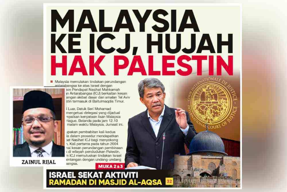 Laporan muka depan Sinar Harian pada Rabu.