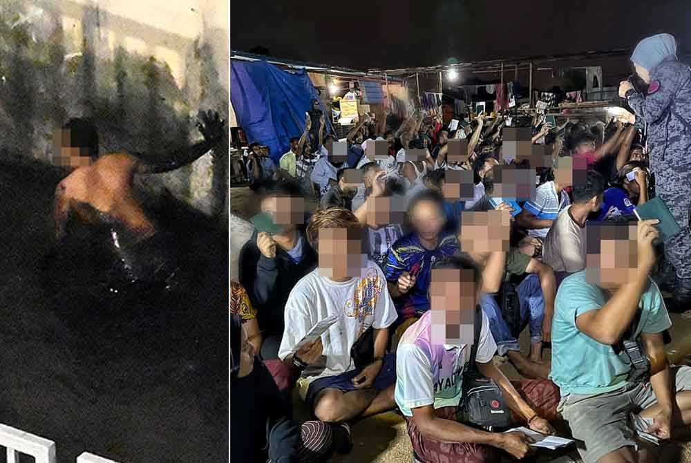 Sebahagian PATI yang ditahan dalam operasi itu atas pelbagai kesalahan.