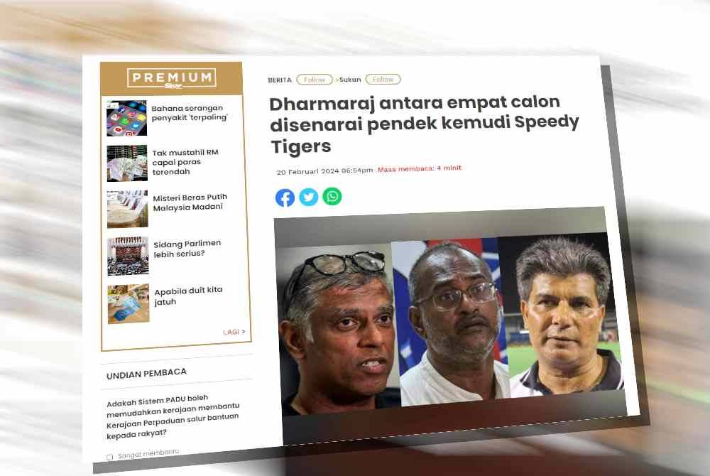 Laporan Sinar Harian pada Selasa.