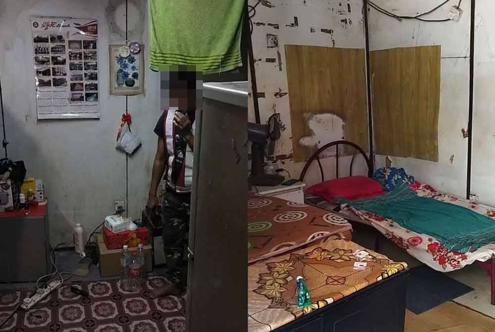 Keadaan penempatan pekerja asing di sebuah kilang pembuatan perabot.