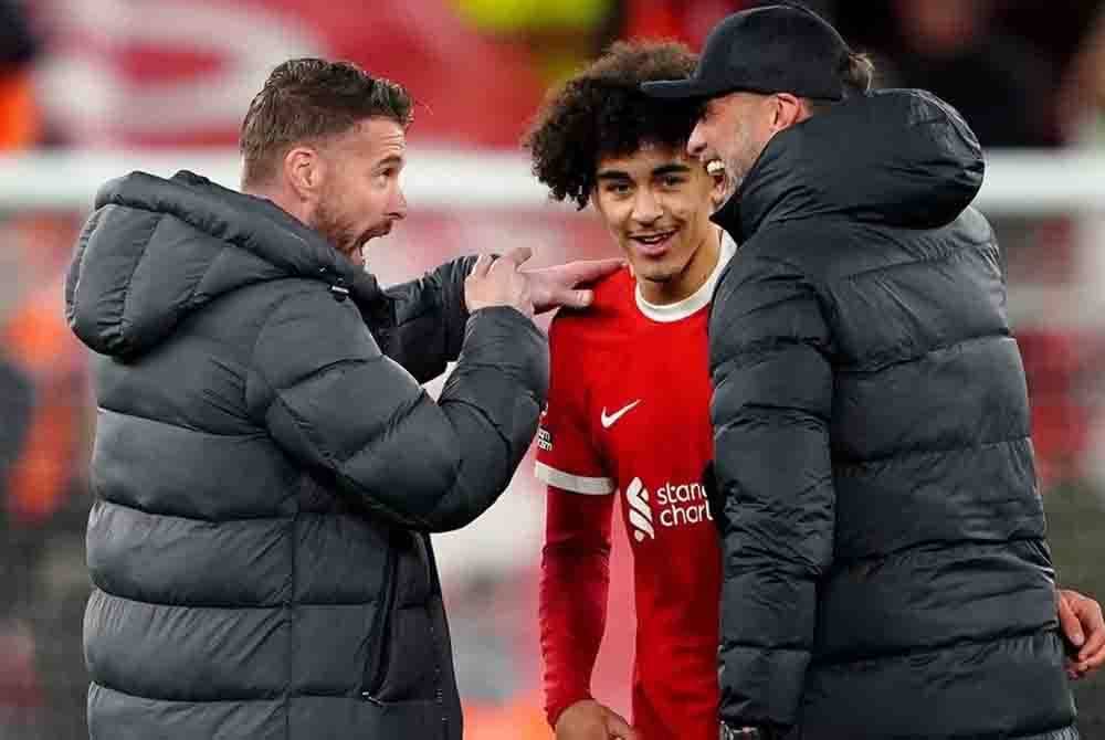 Klopp mungkin sekali lagi menurunkan Jayden Danss (tengah) pada aksi pusingan kelima Piala FA menentang Southampton di Anfield, Khamis ini. Foto Agensi