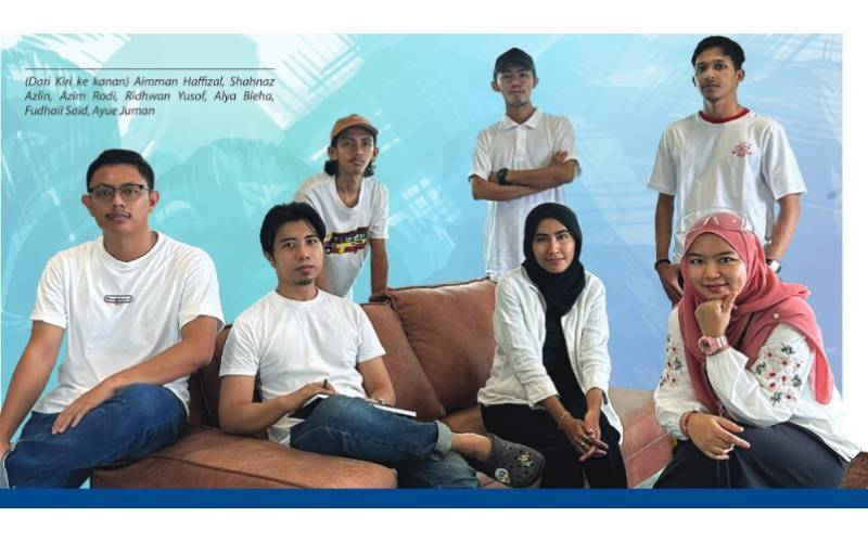 (Dari Kiri ke kanan) Aimman Hazal, Shahnaz Azlin, Azim Rodi, Ridhwan Yusof, Alya Bieha, Fudhail Said, Ayue Juman