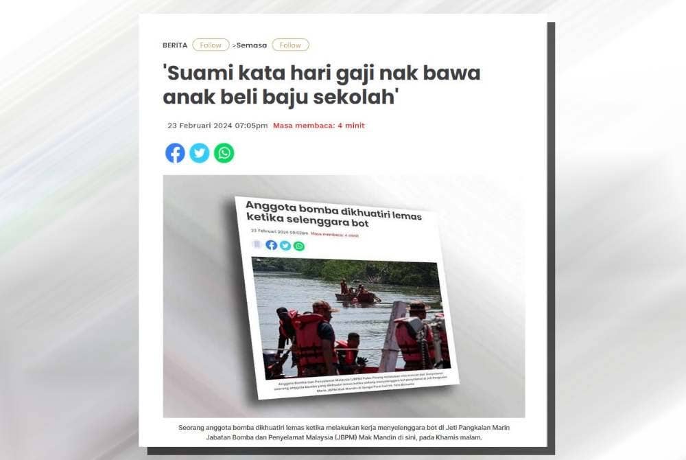 Laporan Sinar Harian.