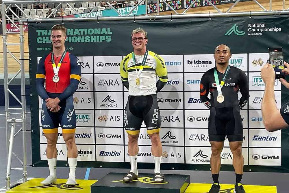 Azizulhasni raih gangsa di Kejohanan Kebangsaan Trek Berbasikal Australia 2024 di Velodrom Anna Meares Brisbane, Australia pada Sabtu. -Foto: Agensi