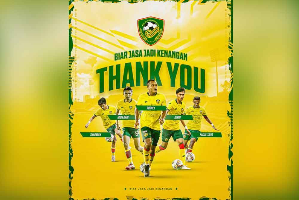 KDA FC turut mengumumkan berpisah dengan lima pemain tempatannya pada musim 2023. FOTO KDA FC