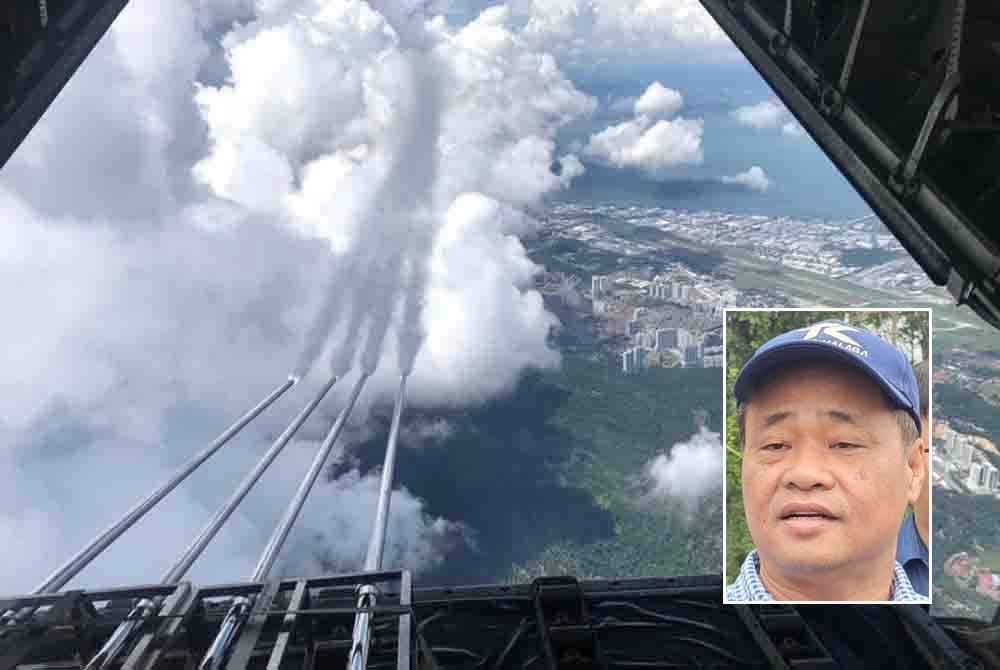 Kerajaan disaran melakukan proses pembenihan awan di Sabah susulan cuaca panas sejak hampir sebulan di negeri ini. Foto hiasan, gambar kecil: Masiung Banah