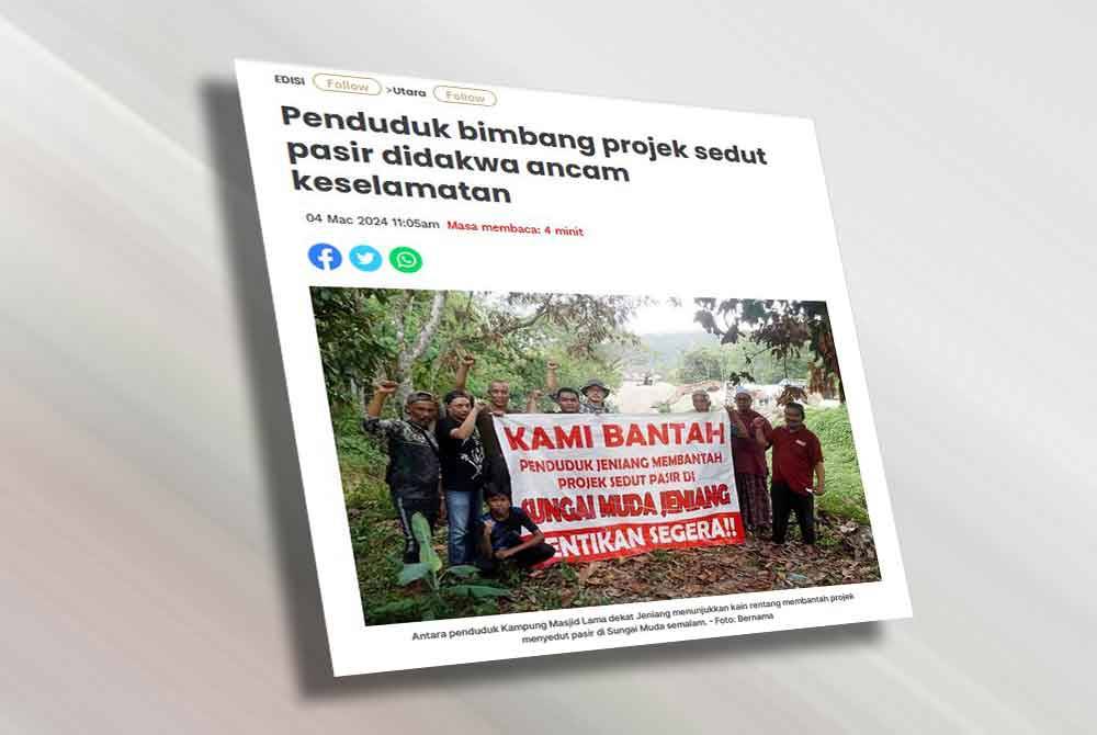 Laporan Sinar Harian pada Isnin.