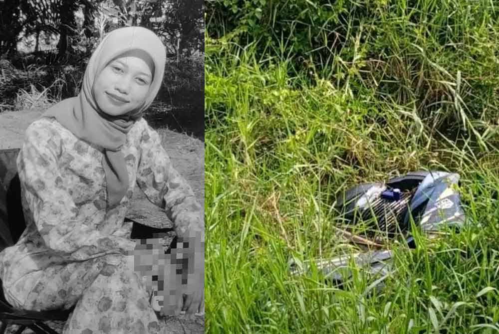 Allahyarham Izatul Azwa yang dilaporkan hilang sejak minggu lalu terungkai apabila mayatnya dijumpai dalam parit selepas terbabas di Kilometer (KM) 54 Jalan Klang-Teluk Intan, Sungai Haji Dorani di sini pada Ahad.