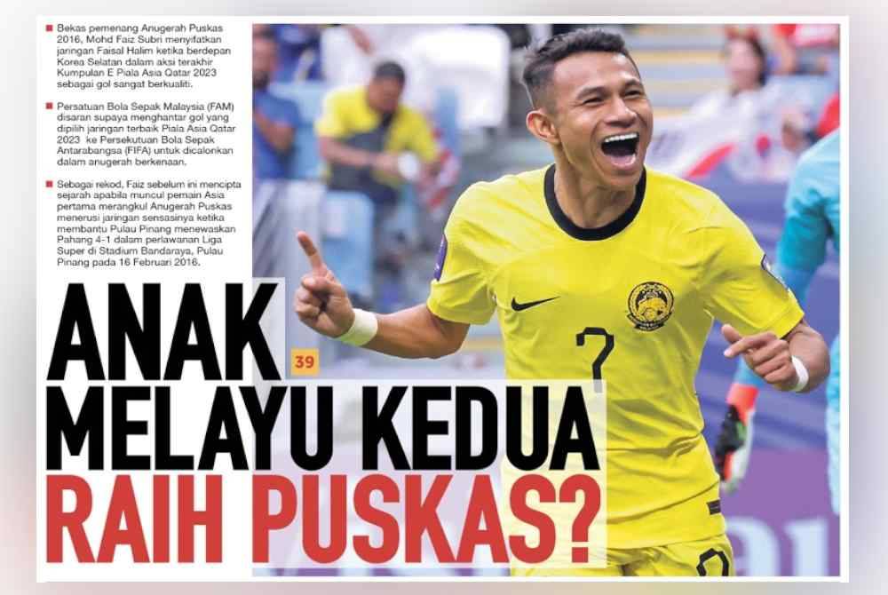 Laporan Sukan Sinar pada Khamis lalu. 