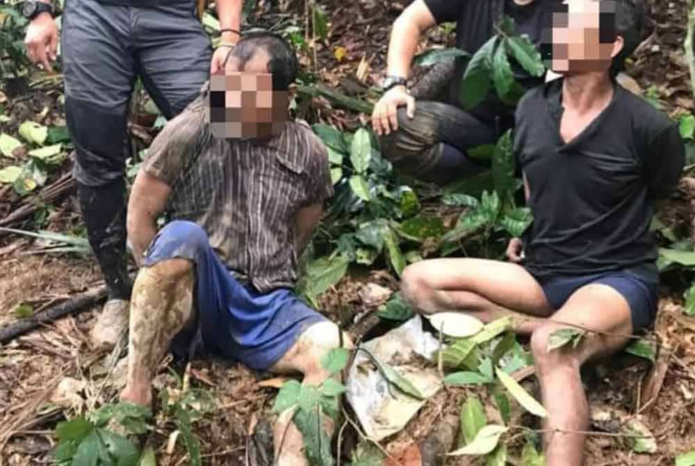 Antara warga asing yang pernah ditahan Perhilitan menerusi pelbagai operasi jenayah pemburuan haram di dalam negara. Foto: Perhilitan