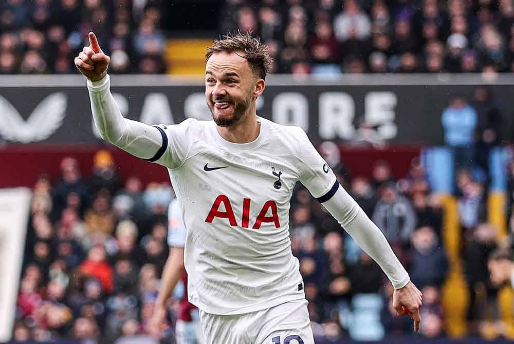 Maddison meletakkan Tottenham memimpin permainan pada minit ke-50. - Foto: Agensi
