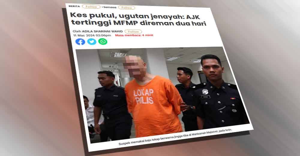 Laporan Sinar Harian pada Isnin.