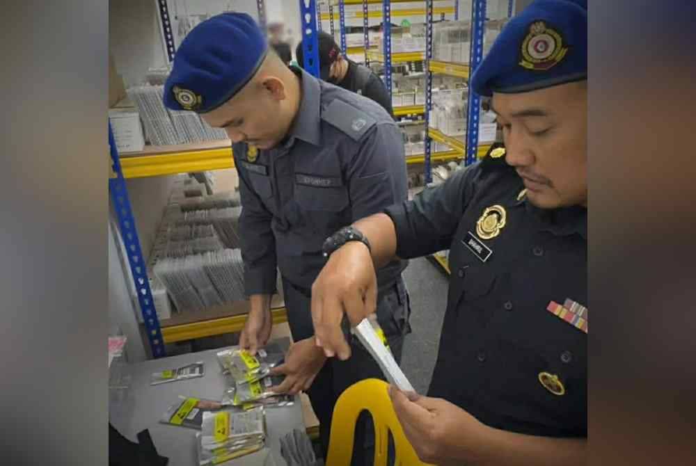 Pemeriksaan di premis itu mendapati wujud pelanggaran mengikut Akta Cap Dagangan 2019.