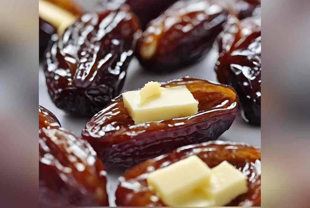 Kali ini, tular trend memakan buah kurma bersama mentega atau ada menggabungkannya bersama kacang badam bagi menarik perhatian mereka yang tidak gemar untuk makan tamar ketika berbuka puasa khususnya dalam kalangan generasi muda dan kanak-kanak.(Gambar hiasan) Foto dijana oleh AI 123rf
