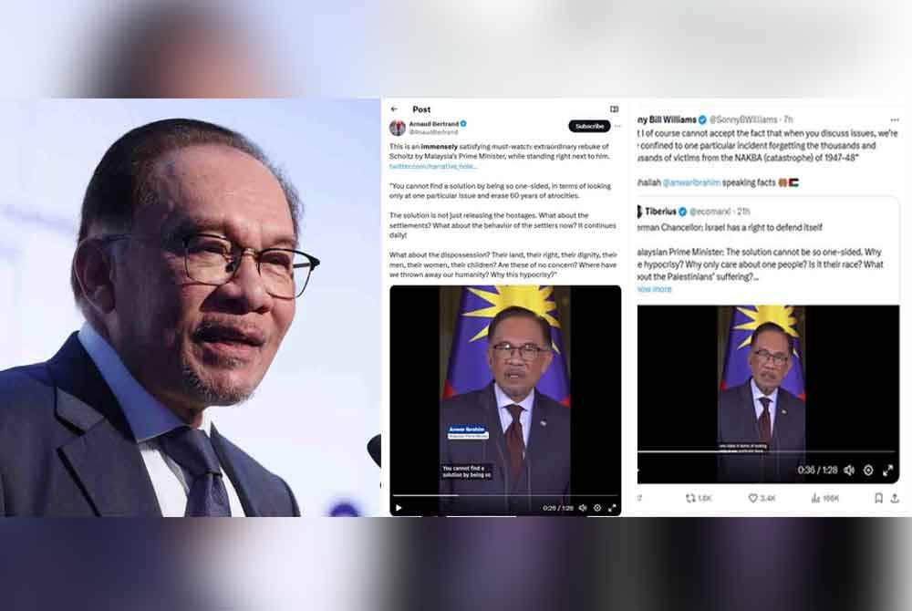 Kritikan Anwar terhadap kurangnya tindakan negara Barat terhadap kekejaman Israel di Gaza meraih sokongan individu berpengaruh dalam pelbagai bidang di seluruh dunia.