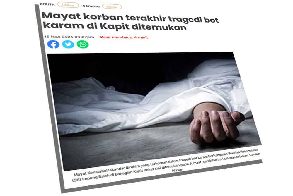 Laporan Sinar Harian pada Jumaat.