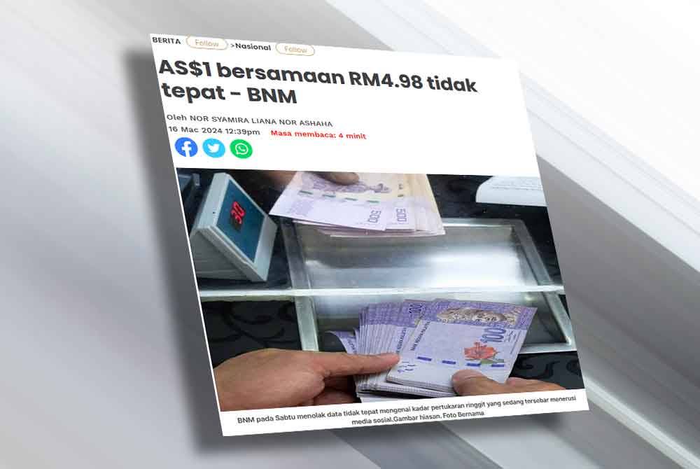 Laporan Sinar Harian pada Sabtu.