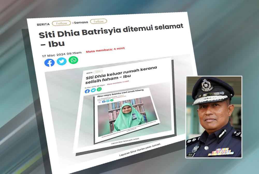 Laporan Sinar Harian. Gambar kecil: Noor Dellhan